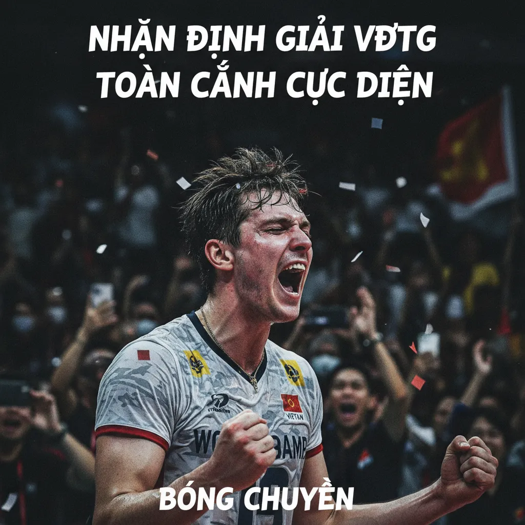 Wilfredo León của Ba Lan với cú phát bóng đầy sức mạnh